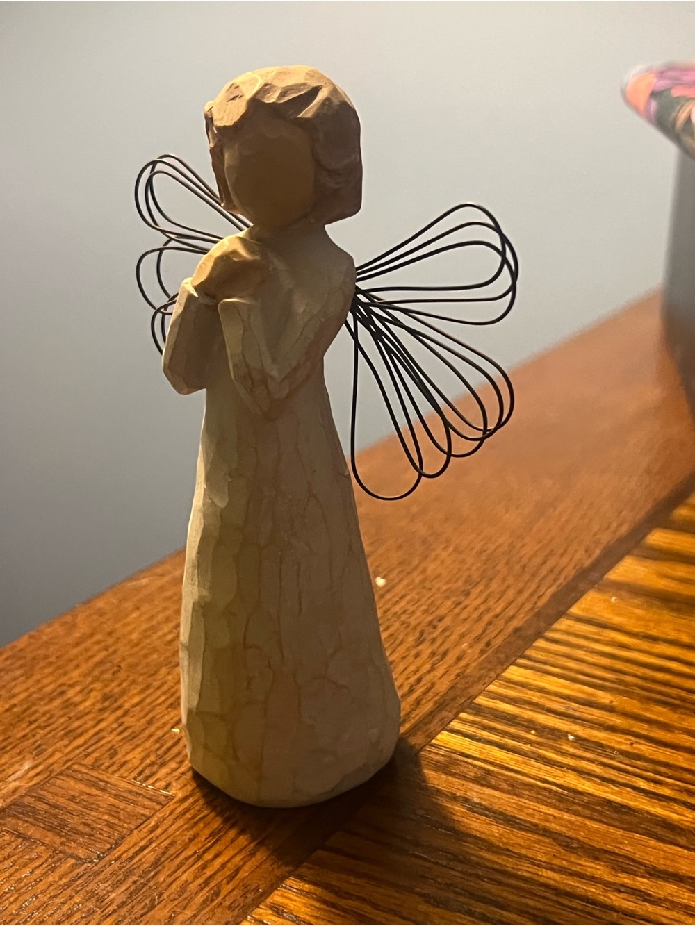 Willow Tree Handcrafted Cream Angel Figurine with Wire Wings